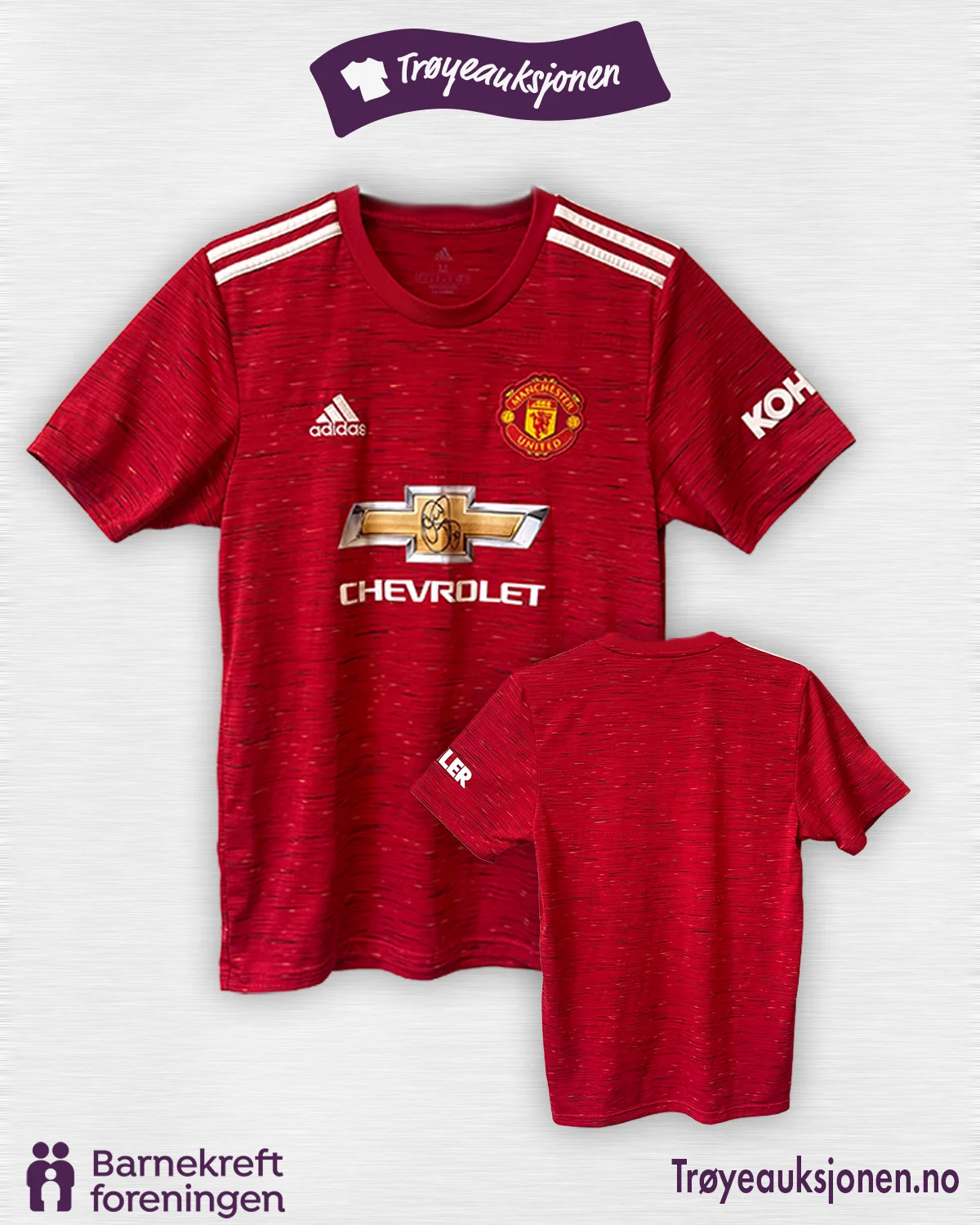 Signert fotballdrakt fra Ole Gunnar Solskjær, Manchester United