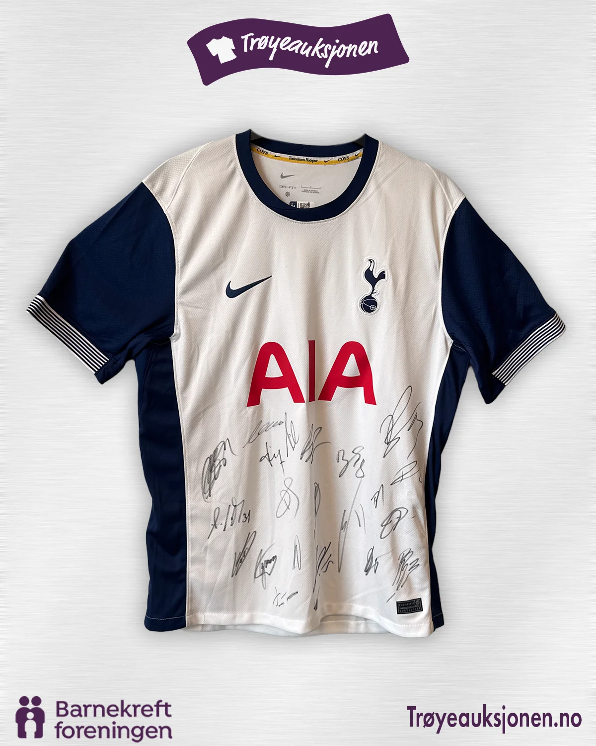 Signert fotballdrakt fra Tottenham, Tottenham