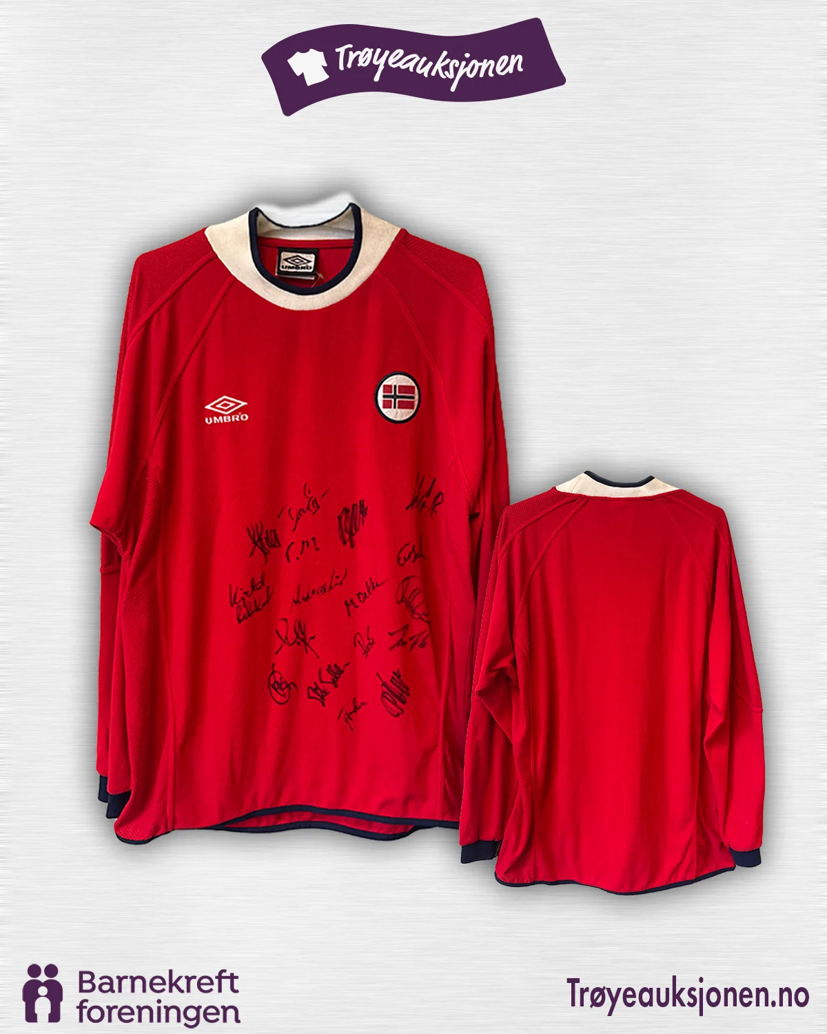 Signert fotballdrakt fra EM 2000, Norge