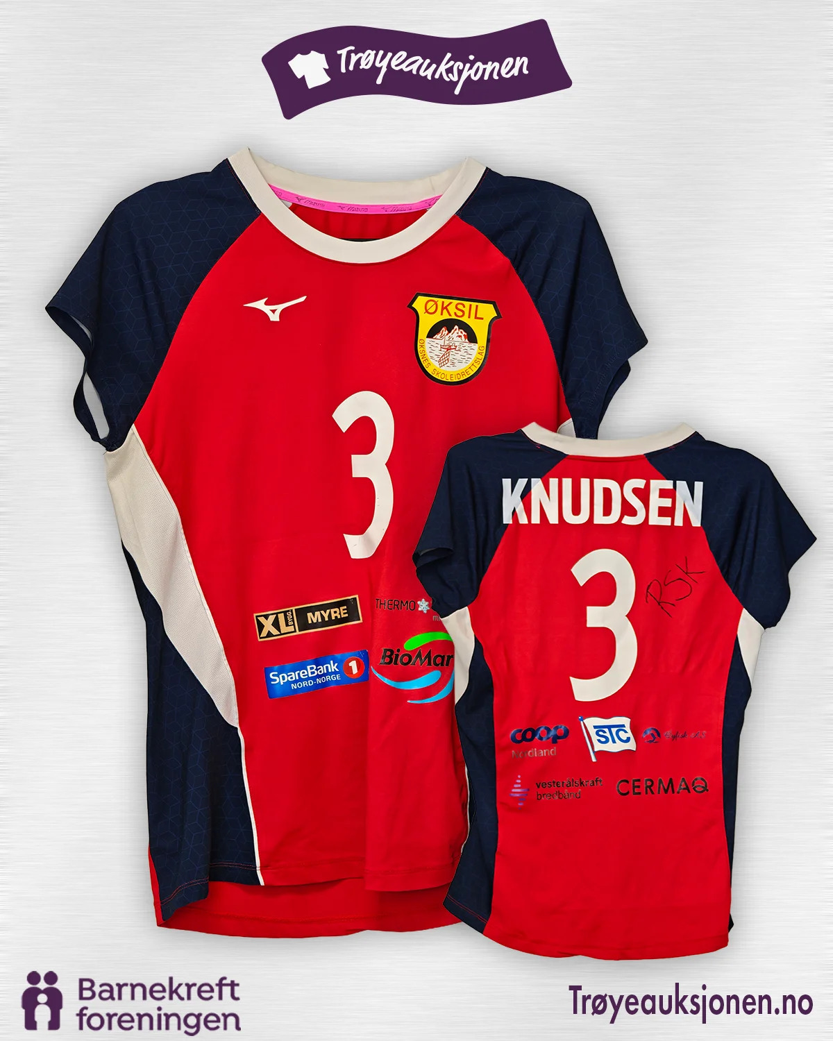 Signert volleyballdrakt fra Ragni Steen Knudsen, ØKSIL