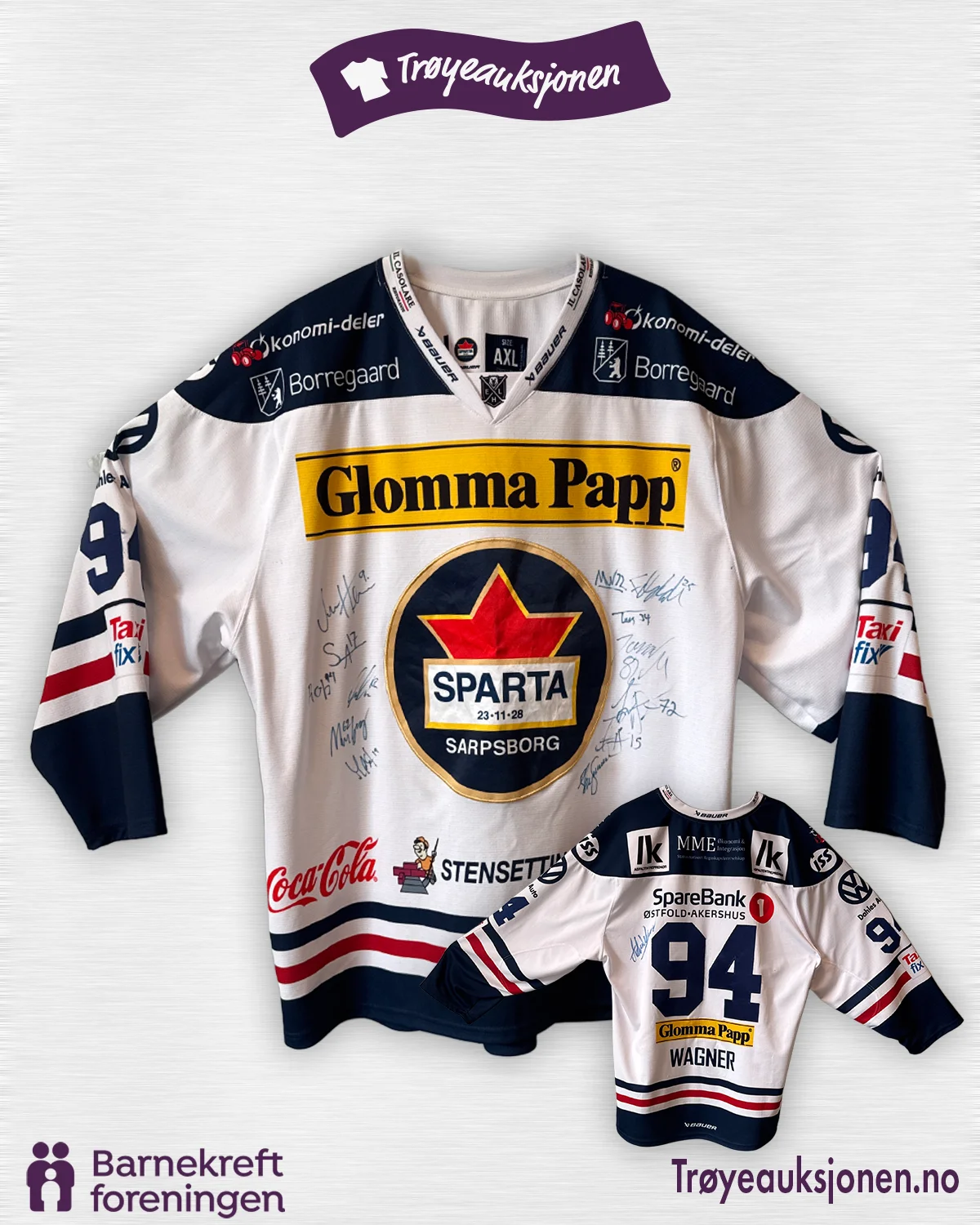 Signert ishockeydrakt fra Sparta Sarpsborg, Sparta