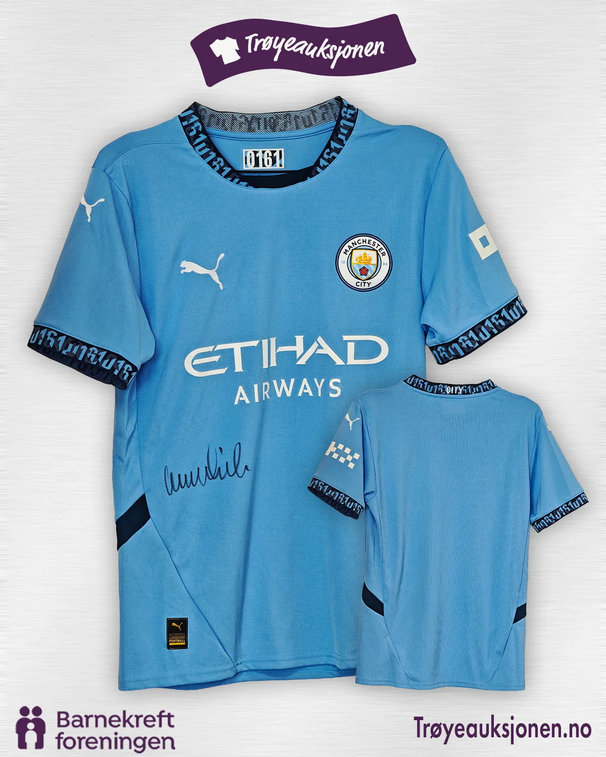 Signert fotballdrakt fra Kyle Walker, Manchester City