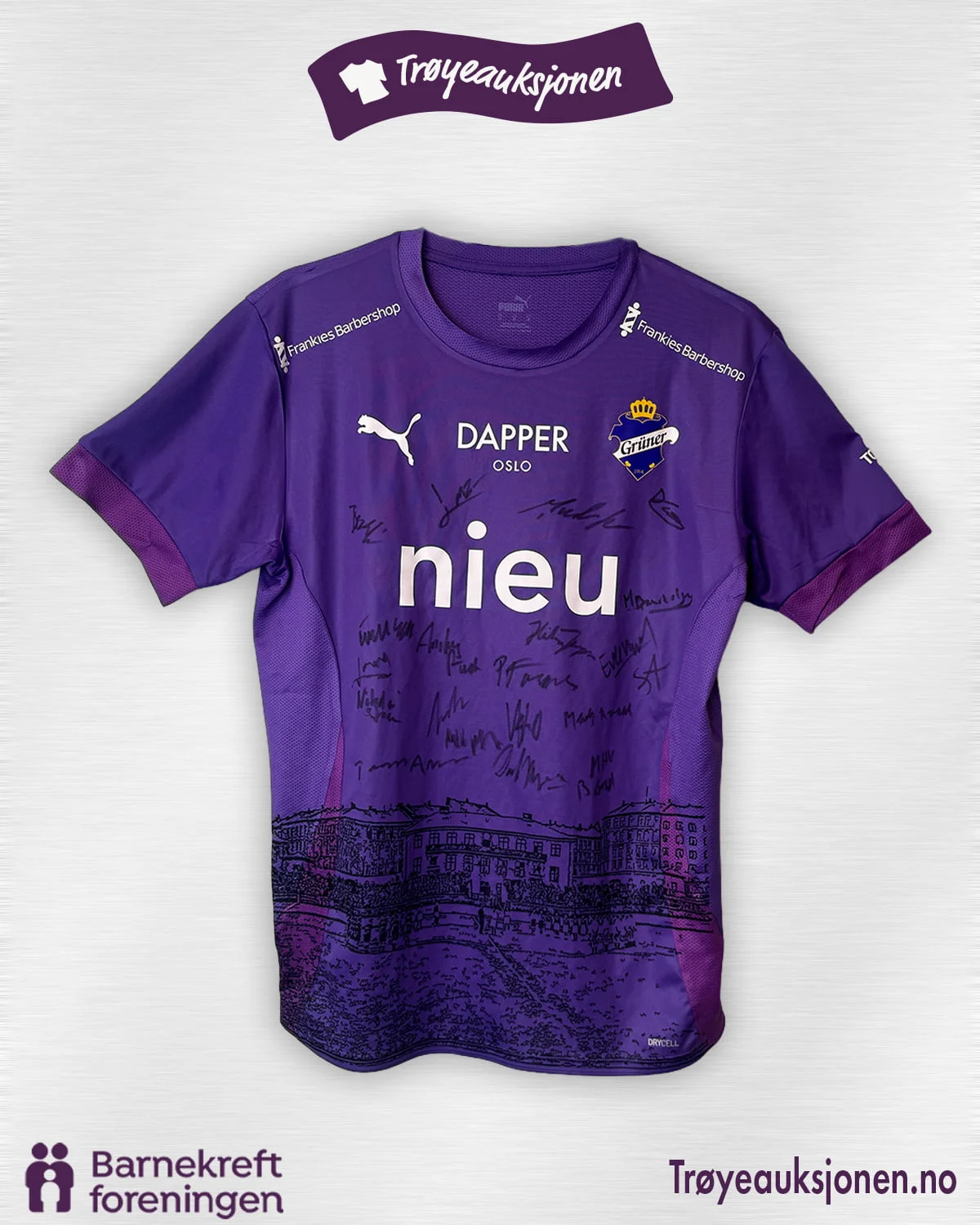 Signert fotballdrakt fra Grüner IL, Gruner