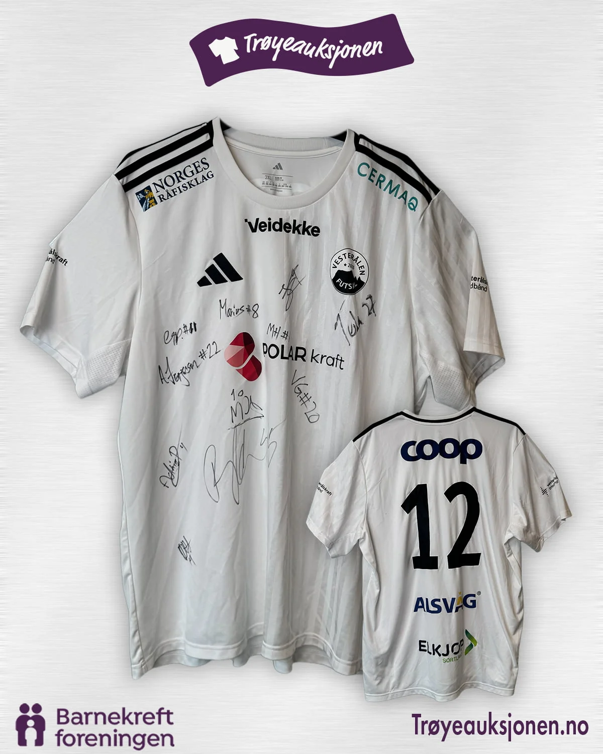 Signert futsaldrakt fra Vesterålen Futsal, Herrer