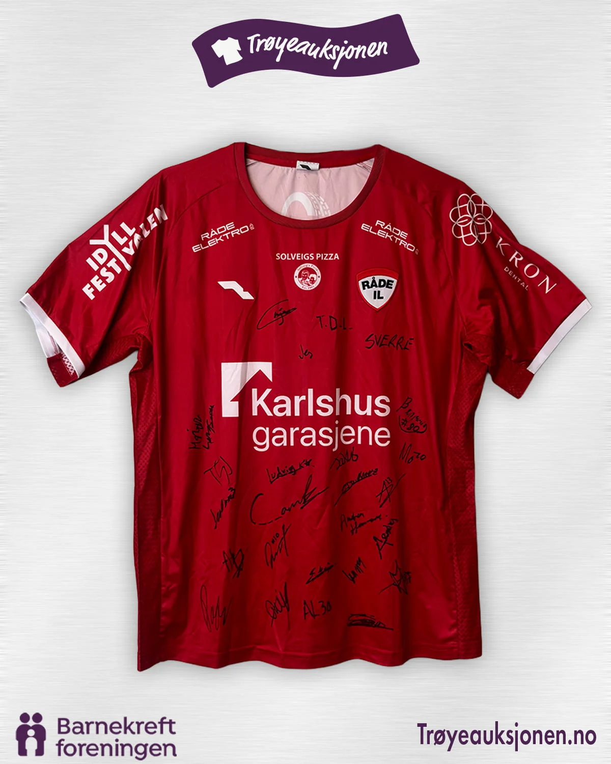 Signert fotballdrakt fra Råde IL, Herrer