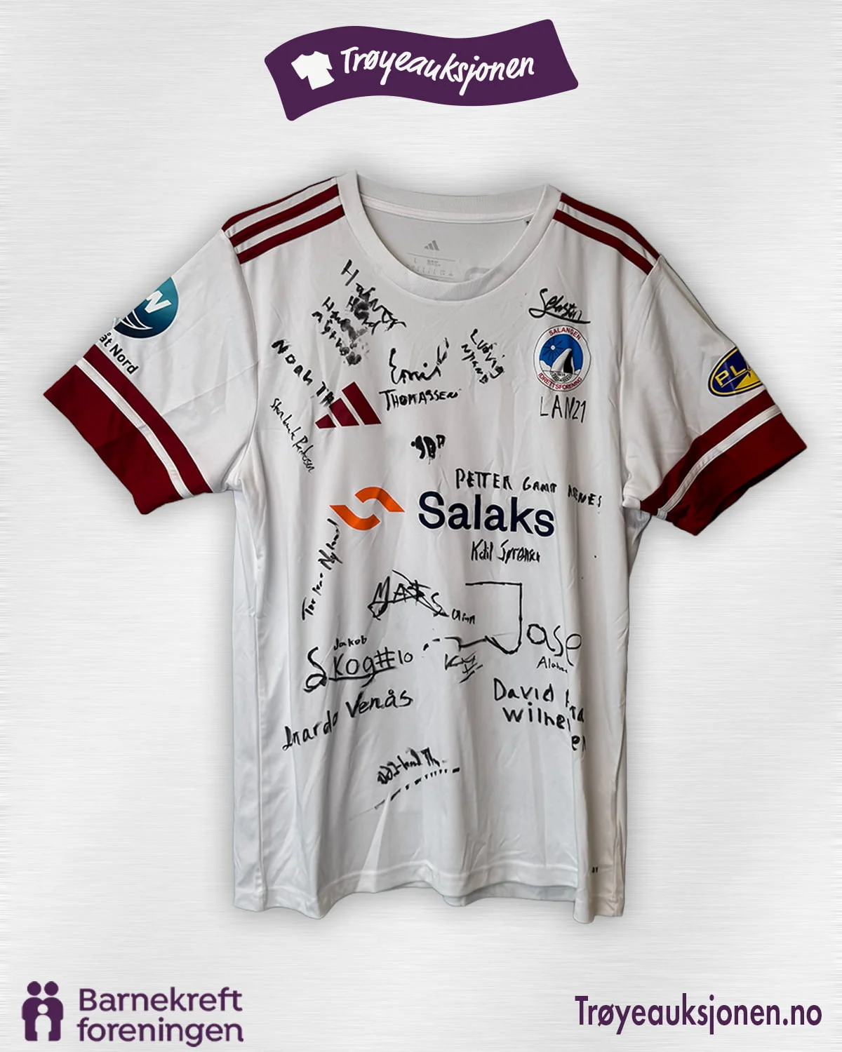 Signert fotballdrakt fra Salangen, Herrer