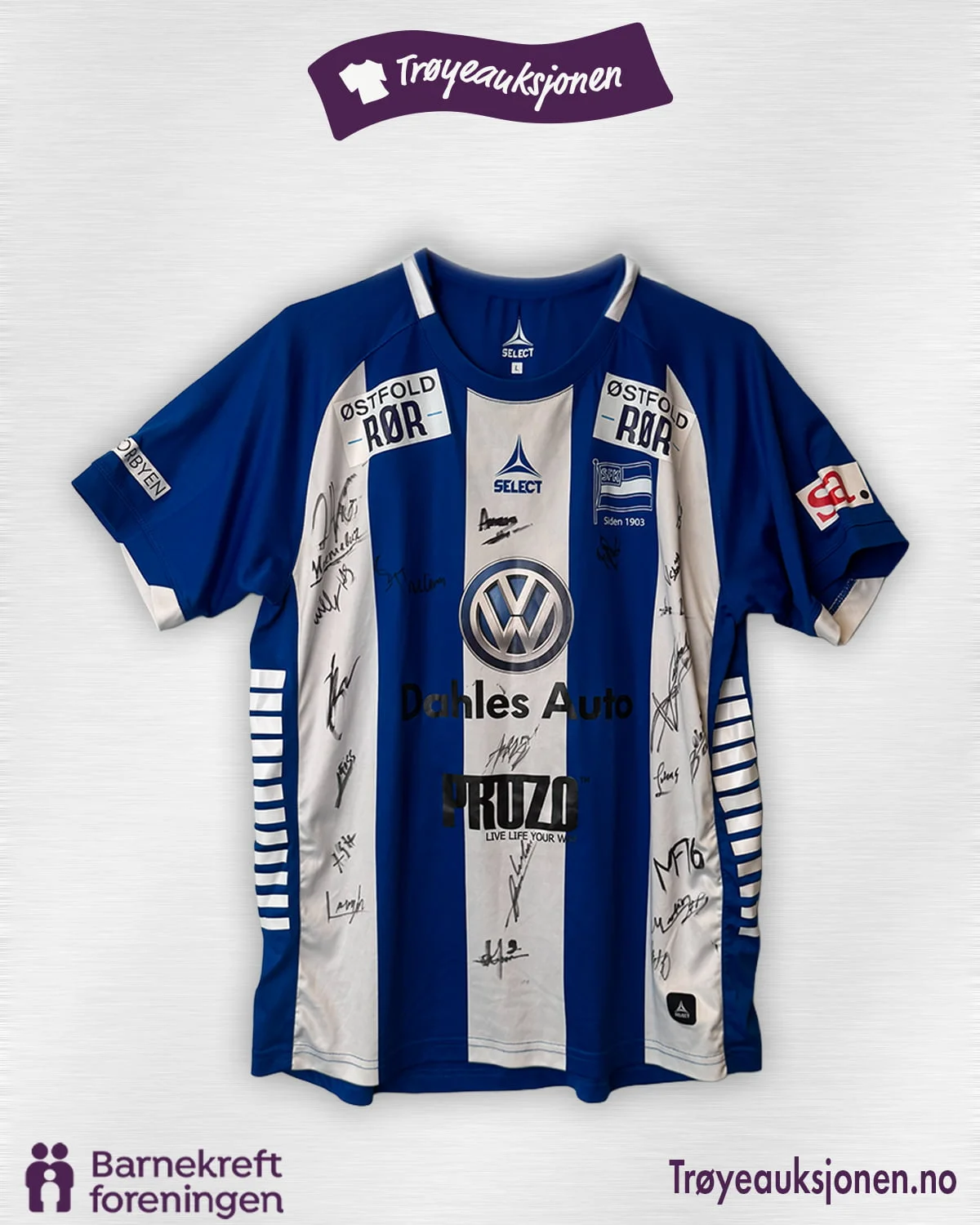 Signert fotballdrakt fra Sarpsborg FK, Herrer