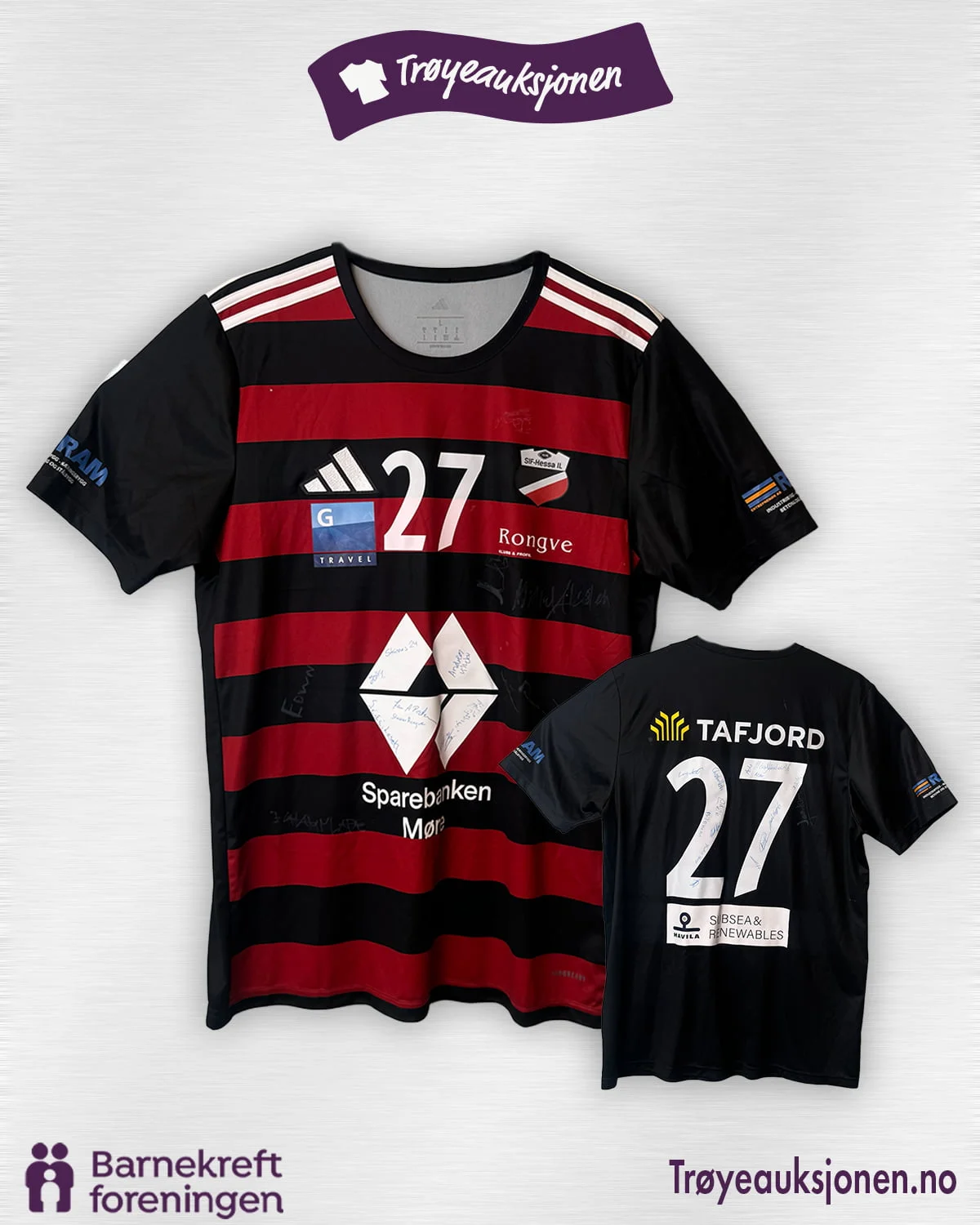 Signert fotballdrakt fra SIF/HESSA, Herrer