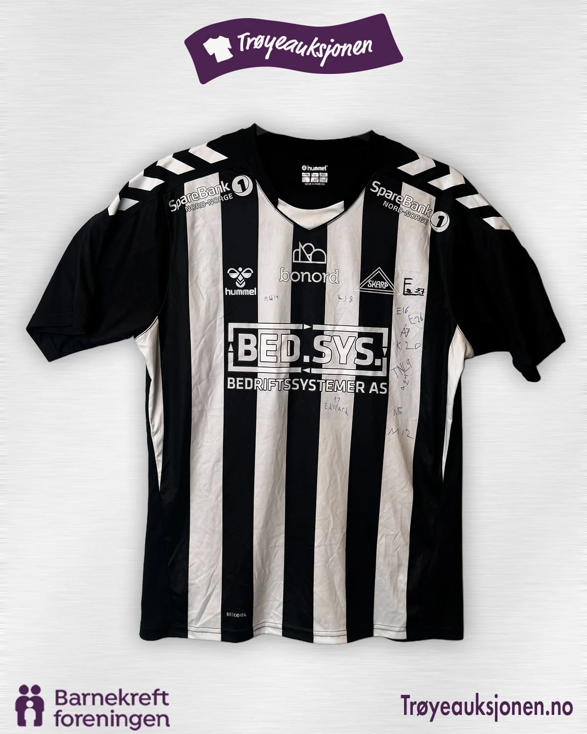 Signert fotballdrakt fra Skarp G2014, Barn/ungdom