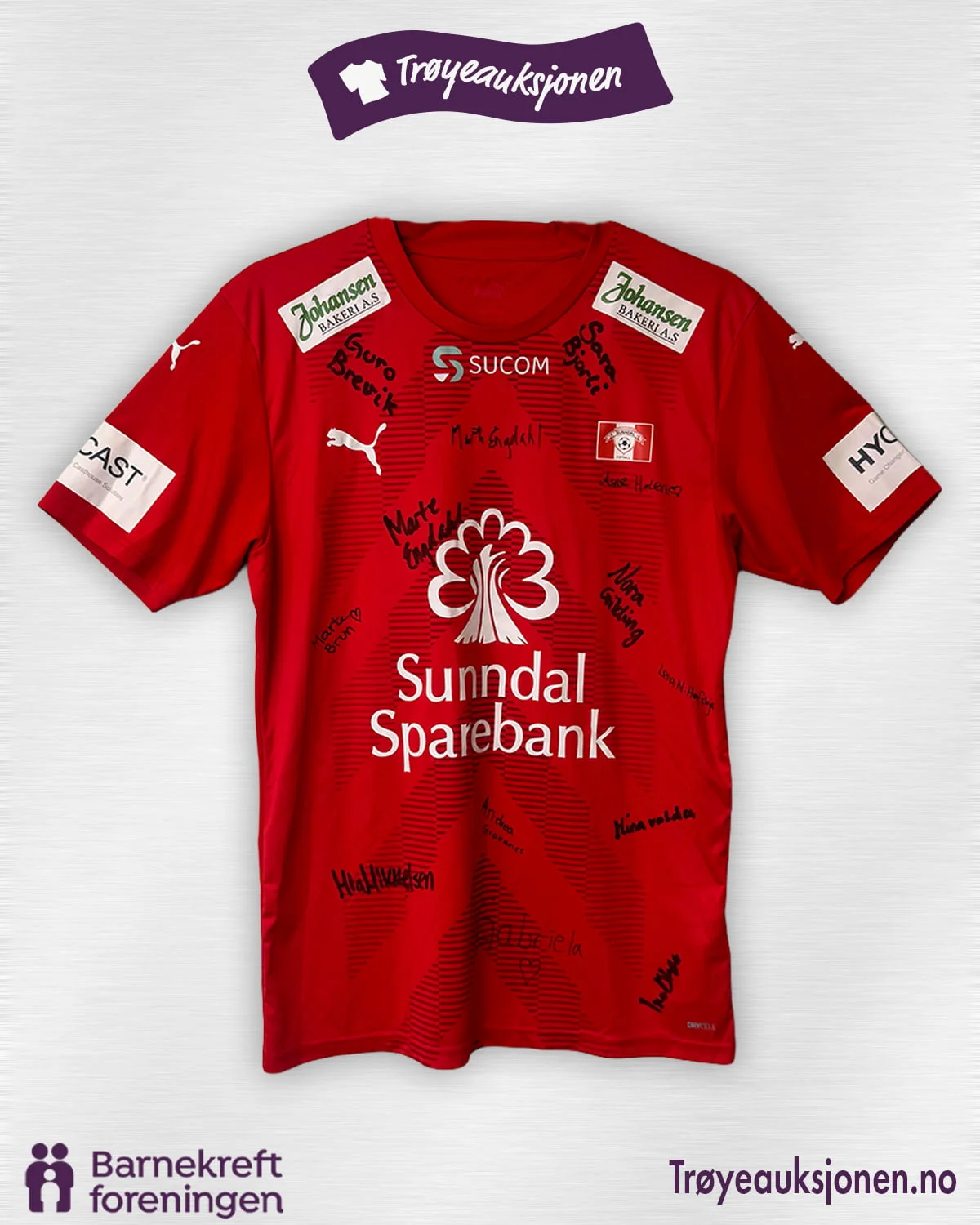 Signert fotballdrakt fra Sunndal, Kvinner