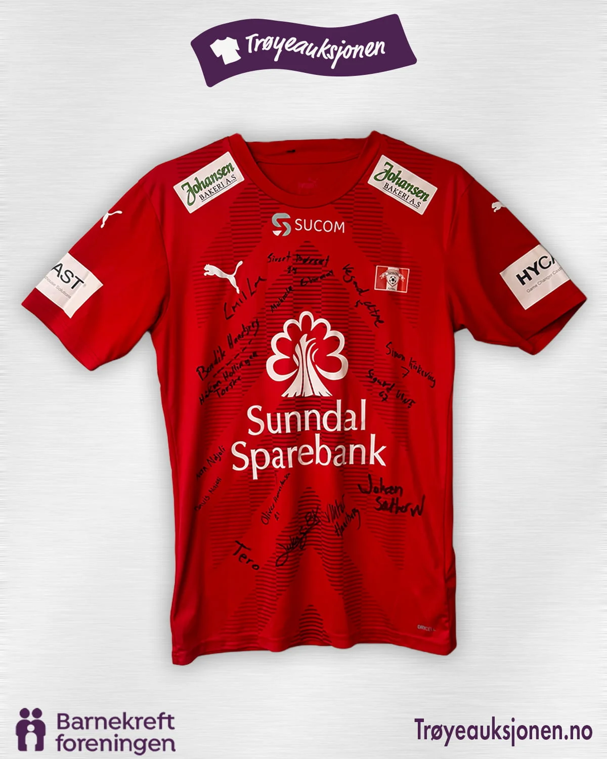 Signert fotballdrakt fra Sunndal, Herrer