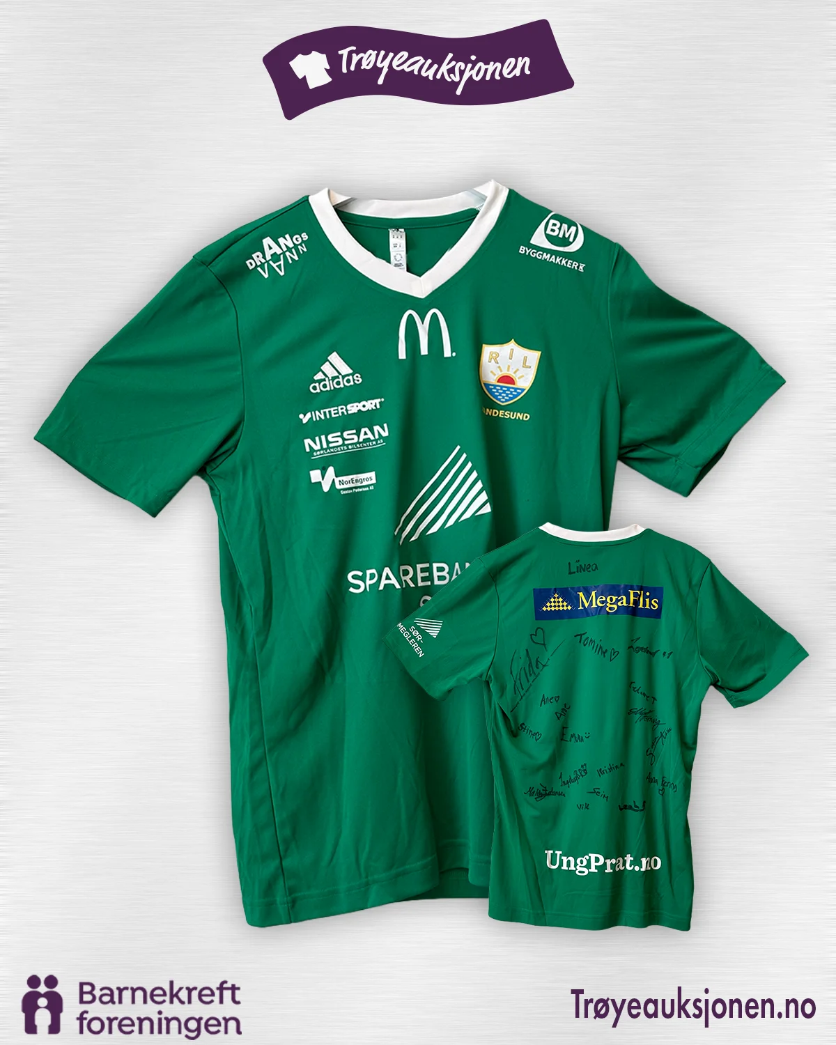 Signert fotballdrakt fra Randesund IL, Kvinner