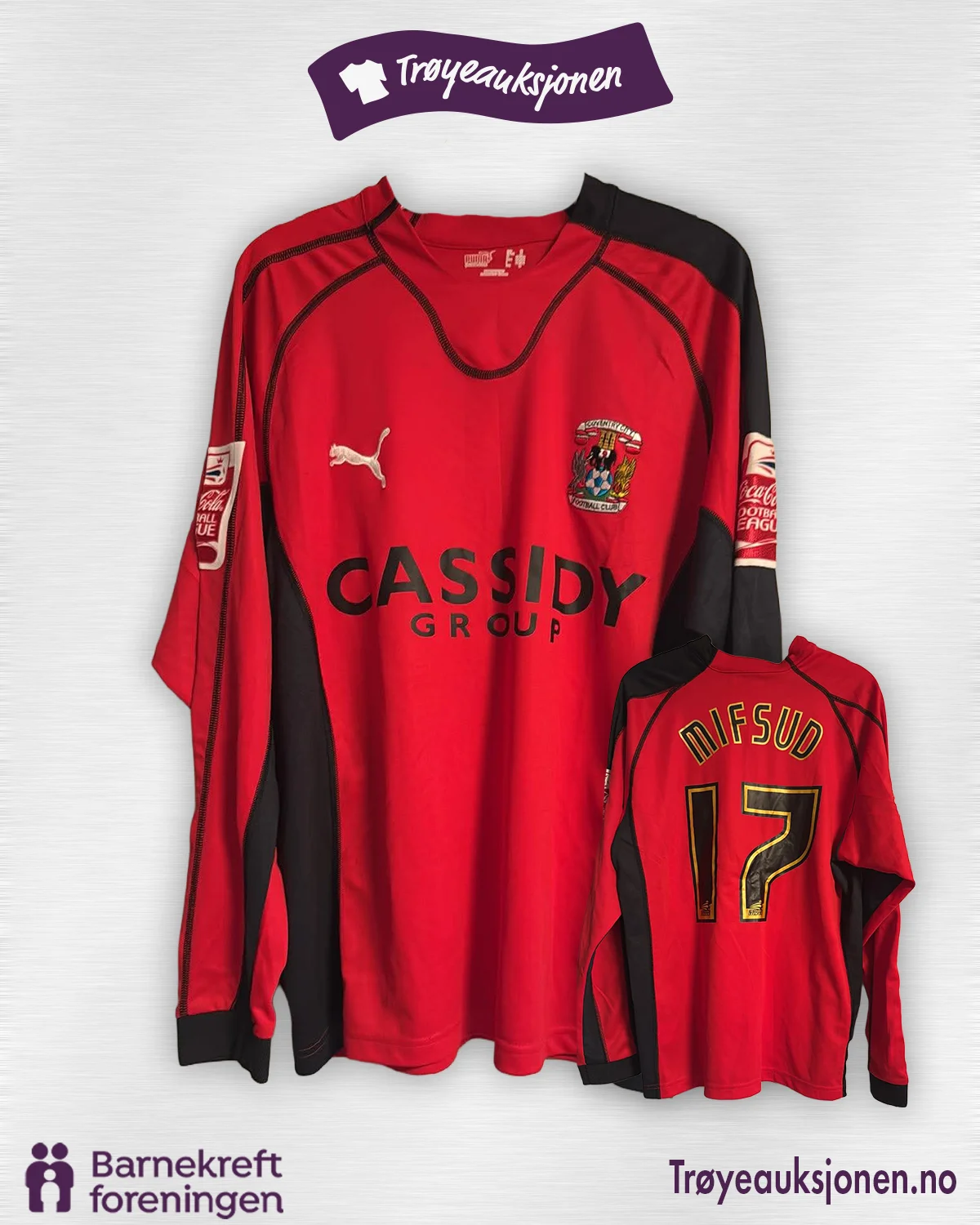 Signert fotballdrakt fra Coventry, Matchworn