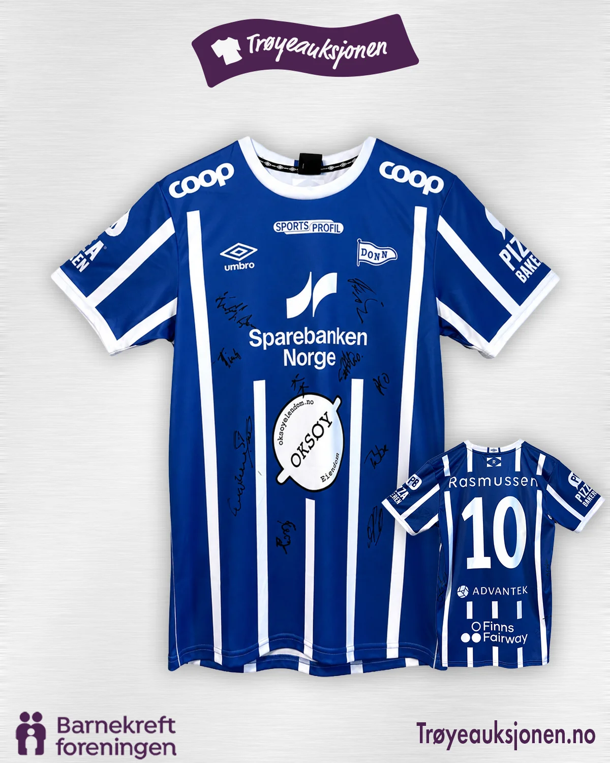 Signert fotballdrakt fra FK Donn, Herrer