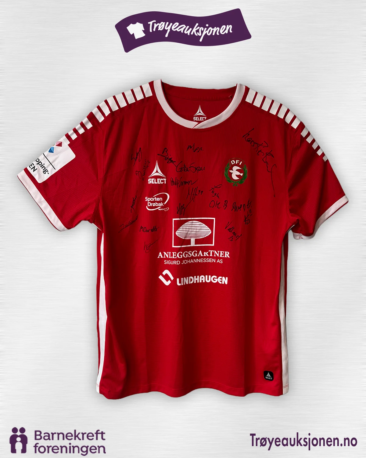Signert fotballdrakt fra Drøbak-frogn IL, Herrer