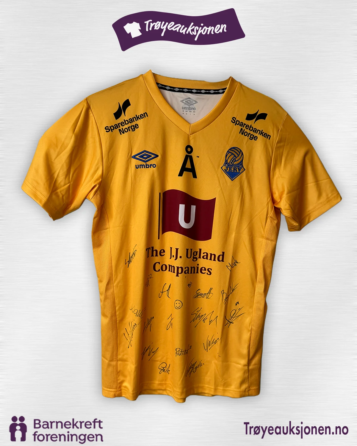 Signert fotballdrakt fra FK Jerv, Herrer
