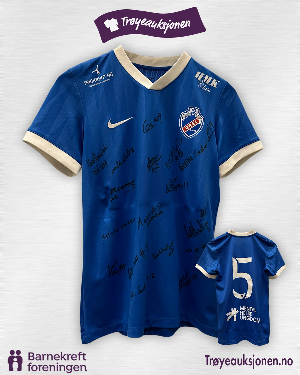 Signert fotballdrakt fra Grei Elite, Kvinner