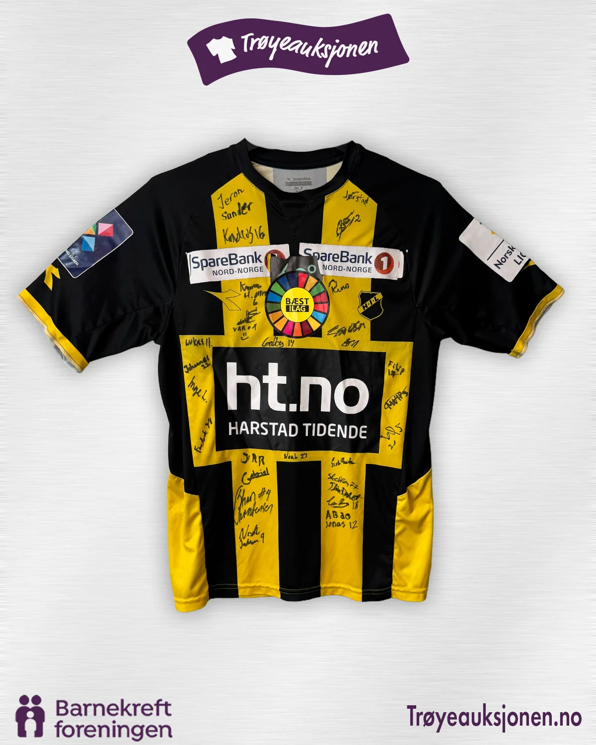 Signert fotballdrakt fra Harstad IL, Herrer