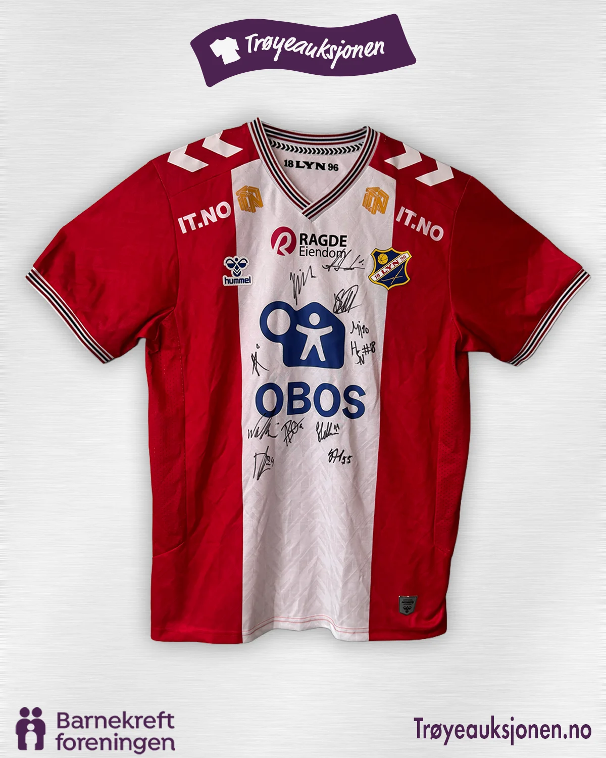 Signert fotballdrakt fra LYN 1896 FK, Herrer