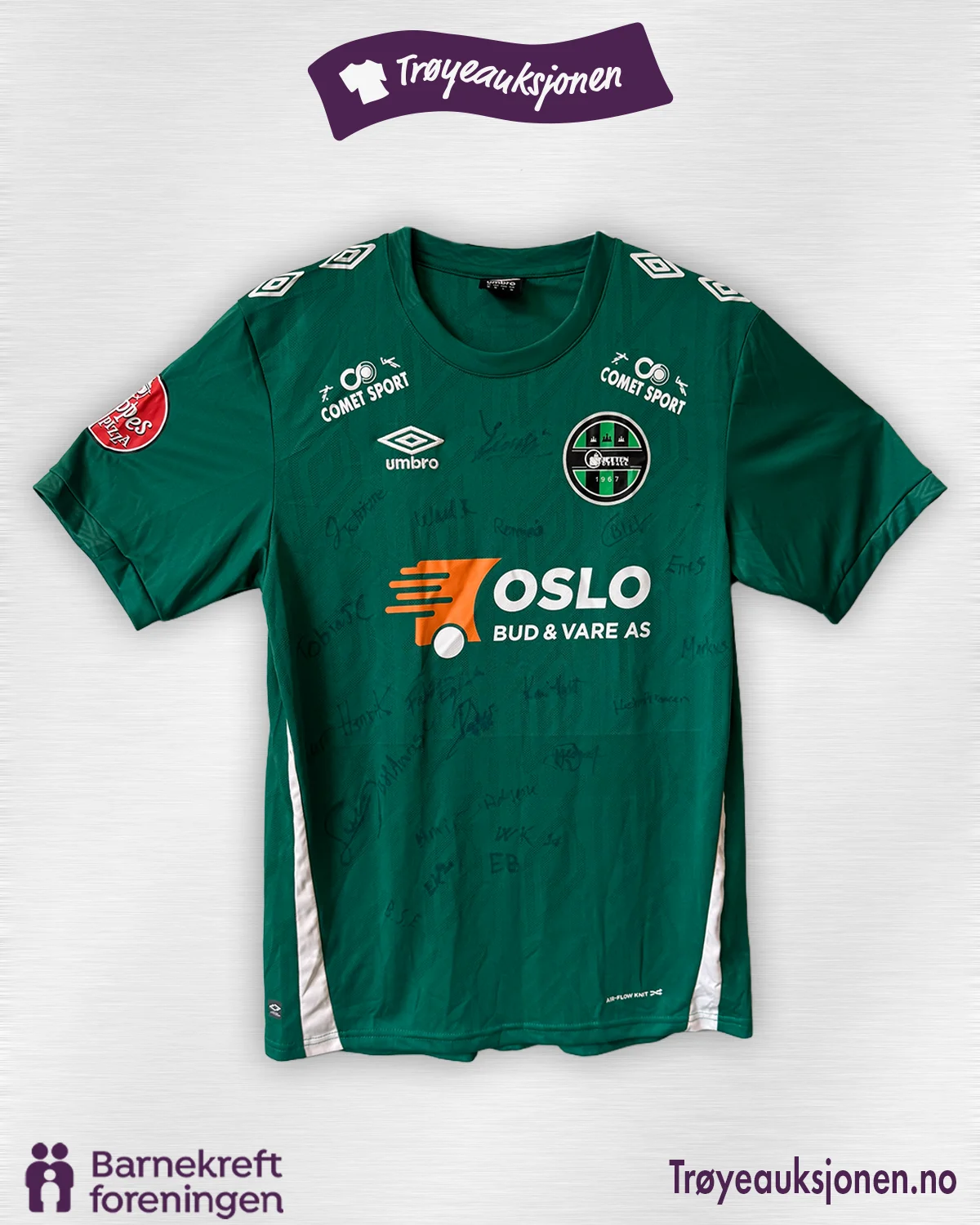 Signert fotballdrakt fra Skjetten, Lagsignert