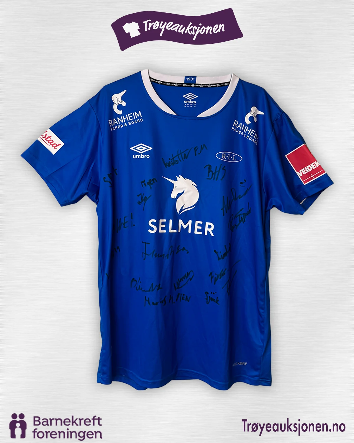 Signert futsaldrakt fra Ranheim Futsal, Lagsignert