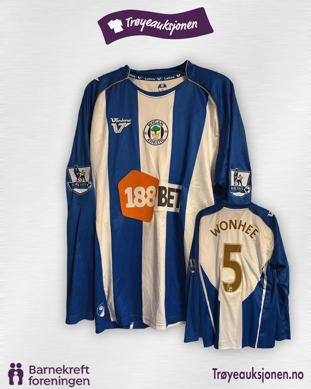 Signert fotballdrakt fra Wigan, Matchworn