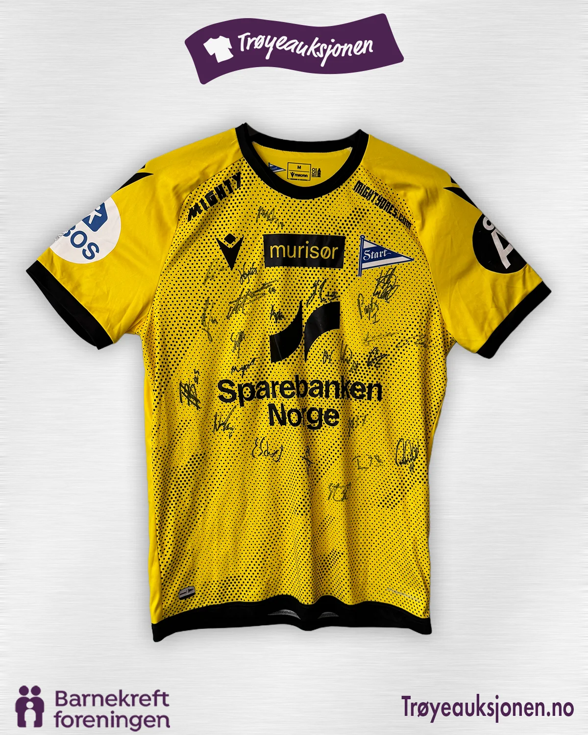 Signert fotballdrakt fra IK Start, Lagsignert