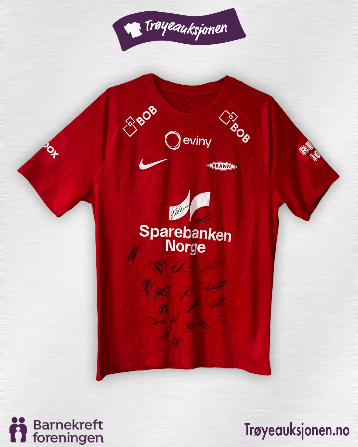 Signert fotballdrakt fra Brann, Herrer