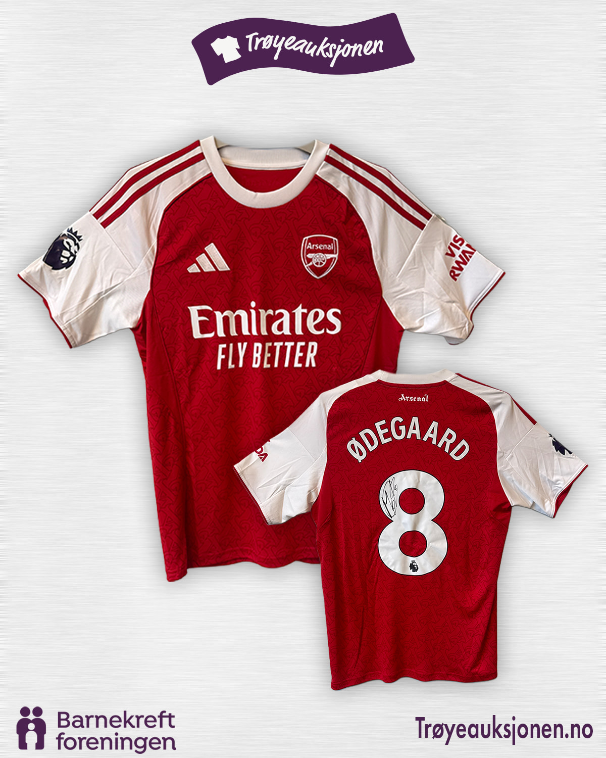 Signert Arsenal-drakt — Ødegaard
